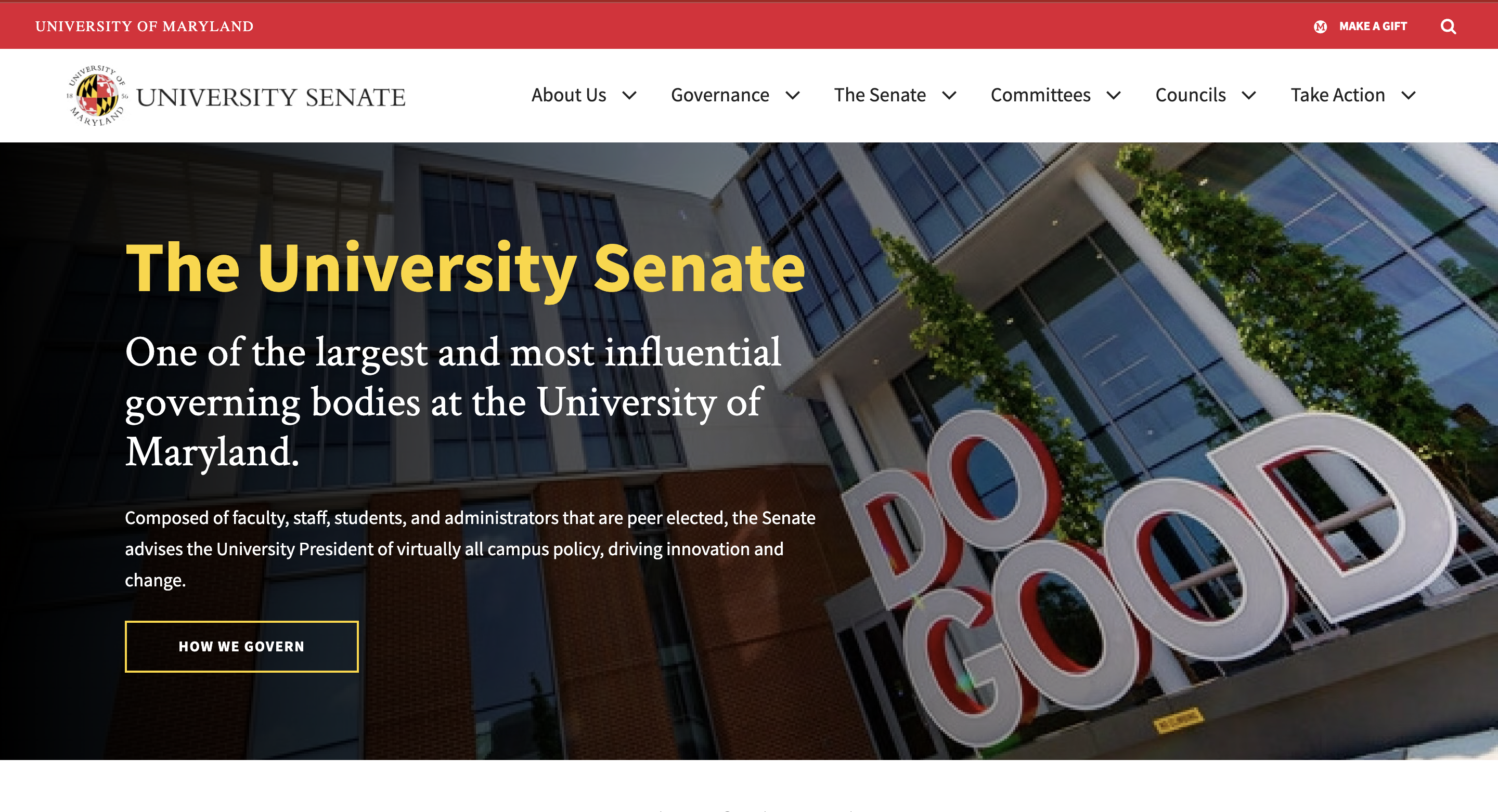UMD Senate Website